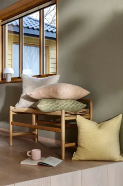 Røros Tweed Mello kudde, 50 x 50 cm, varmgrå