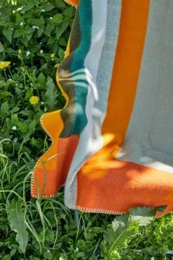 Røros Tweed Mikkel pläd, 100 x 135 cm, orange