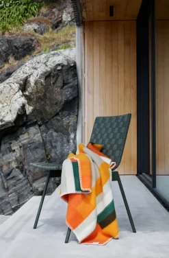 Røros Tweed Mikkel pläd, 100 x 135 cm, orange