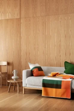 Røros Tweed Mikkel pläd, 100 x 135 cm, orange