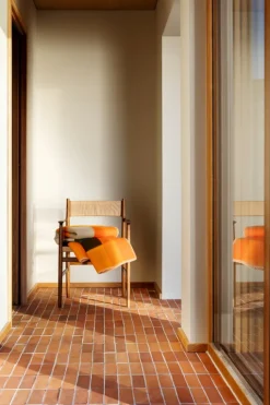 Røros Tweed Mikkel pläd, 100 x 135 cm, orange