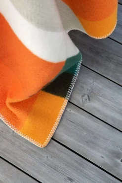 Røros Tweed Mikkel pläd, 100 x 135 cm, orange