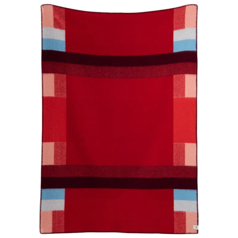 Røros Tweed Mikkel pläd, 135 x 200 cm, röd