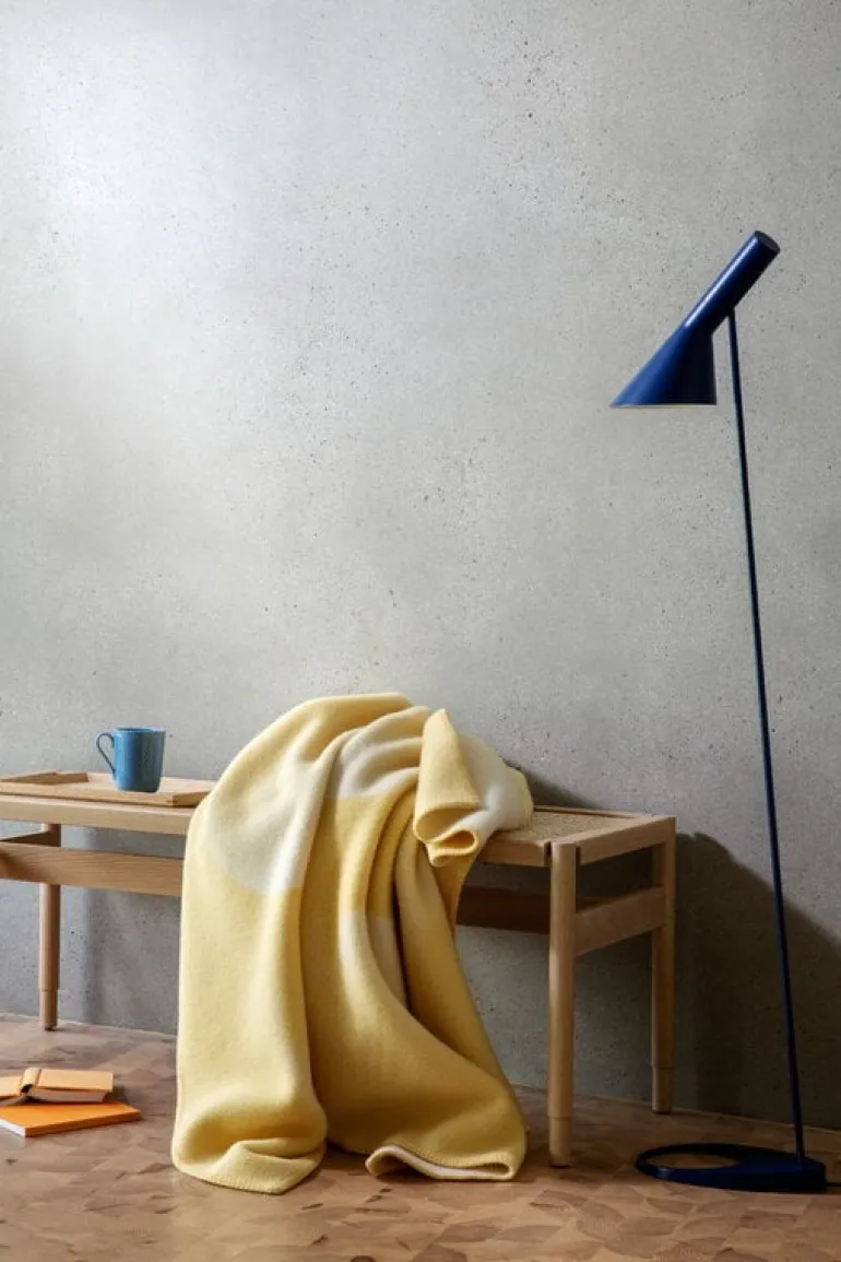 Røros Tweed Moon filt, 135 x 200 cm, yellow ray