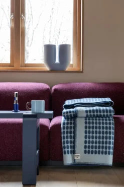 Røros Tweed Palette filt, 135 x 200 cm, hav