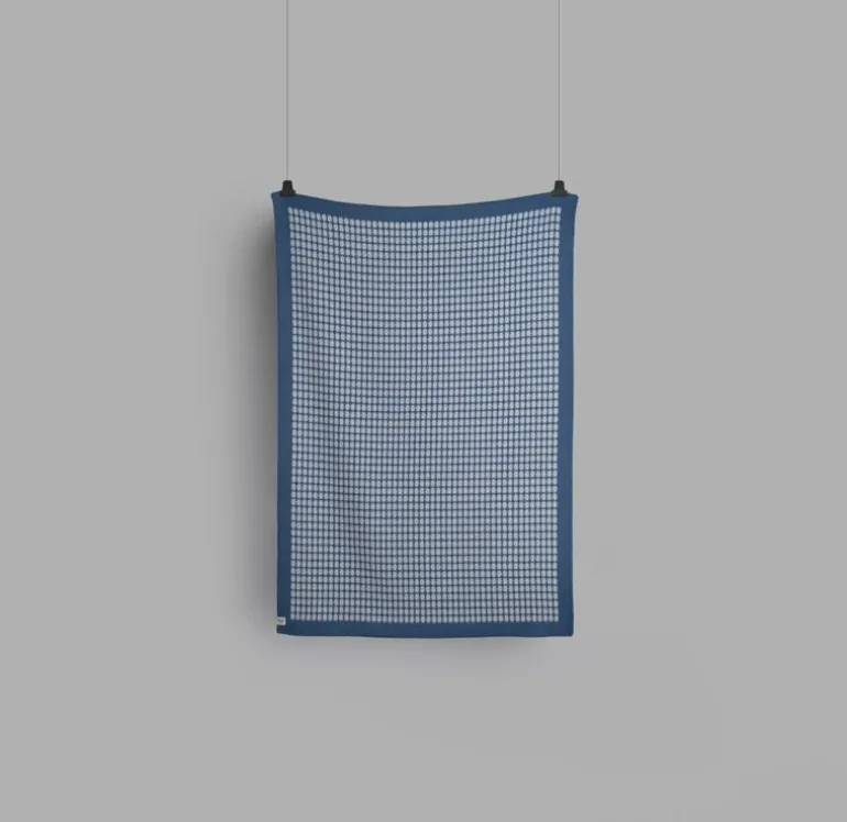 Røros Tweed Palette filt, 135 x 200 cm, hav