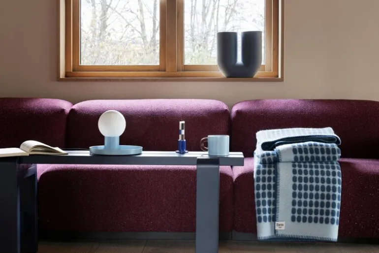 Røros Tweed Palette filt, 135 x 200 cm, hav