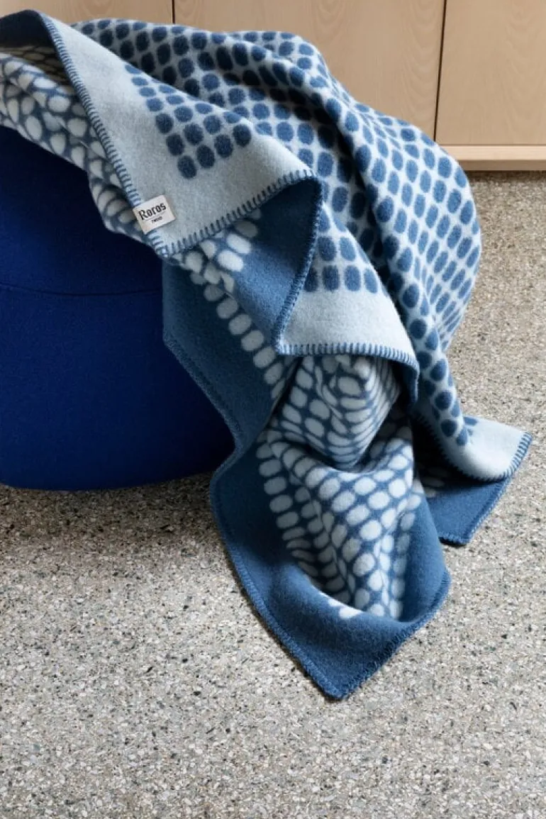 Røros Tweed Palette filt, 135 x 200 cm, hav