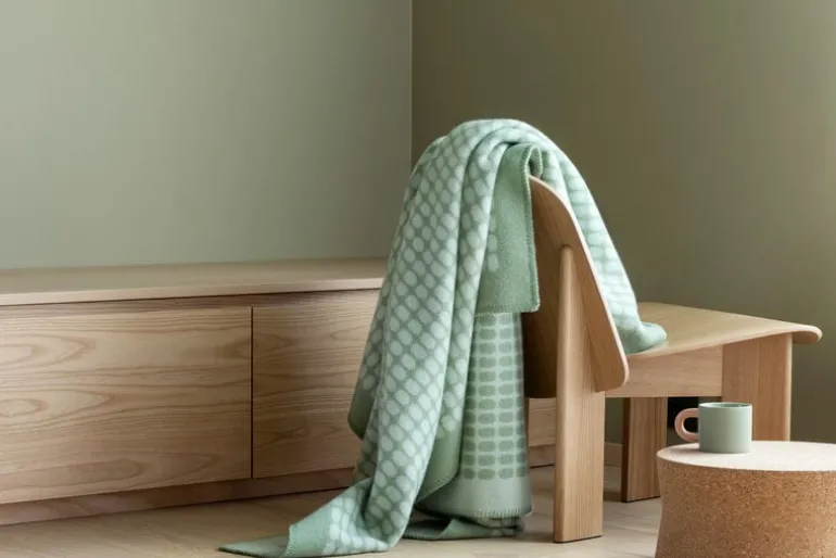 Røros Tweed Palette filt, 135 x 200 cm, salvia