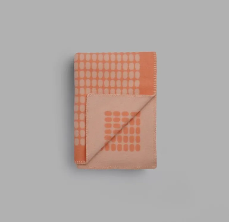 Røros Tweed Palette filt, 135 x 200 cm, korall