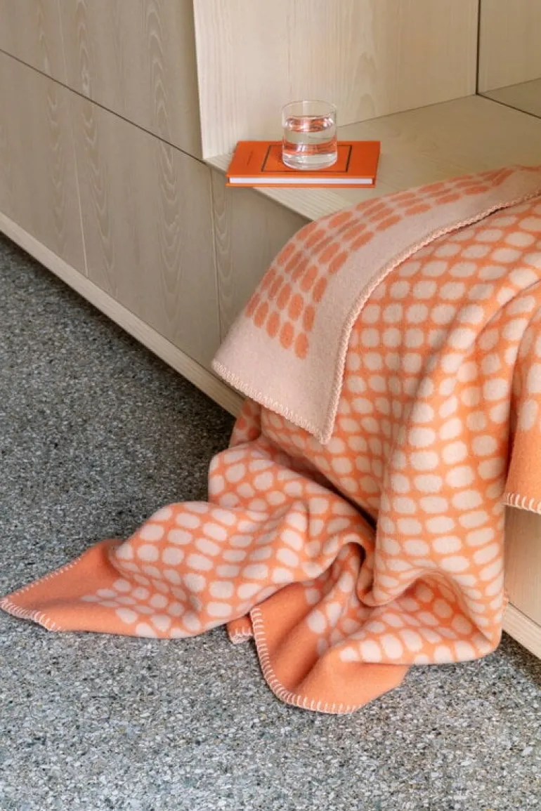 Røros Tweed Palette filt, 135 x 200 cm, korall