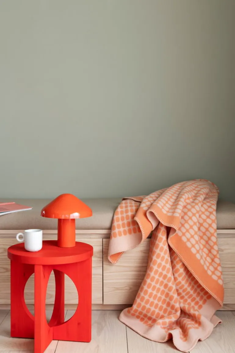 Røros Tweed Palette filt, 135 x 200 cm, korall