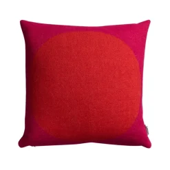 Røros Tweed Åsmund Bold prydnadskudde, 50 x 50 cm, röd - turkos