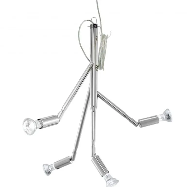 Örsjö Kvist 4 pendellampa, förnicklad mässing