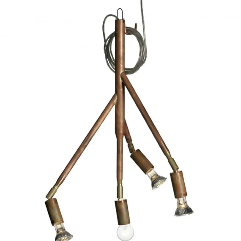 Örsjö Kvist 4 pendellampa, koppar