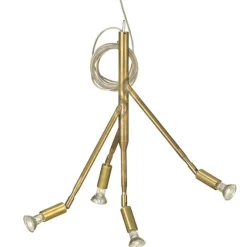 Örsjö Kvist 4 pendellampa, mässing