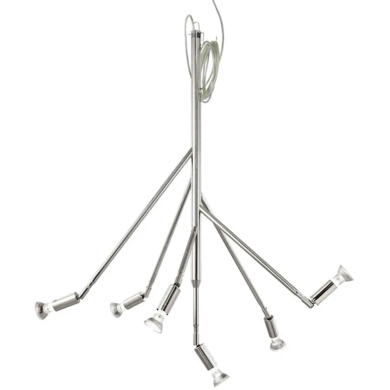 Örsjö Kvist 6 pendellampa, nickelpläterad mässing