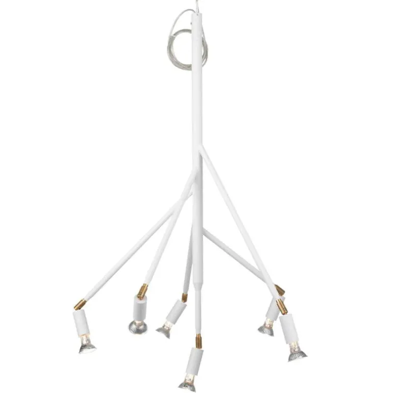 Örsjö Kvist 6 pendellampa, vit