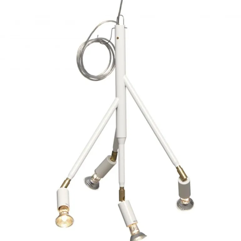 Örsjö Kvist 4 pendellampa, vit