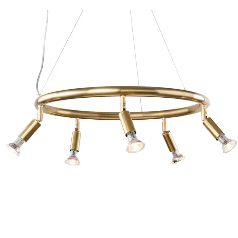 Örsjö Star 5 hänge, rund, mässing