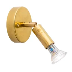 Örsjö Star 1 tak-/vägglampa, fast installation, mässing