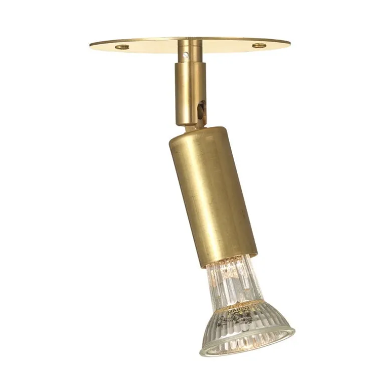 Örsjö Star 1 tak-/vägglampa, fast installation, infälld, mässing