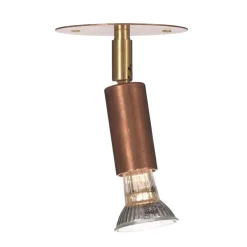 Örsjö Star 1 tak-/vägglampa, hårdkabelansluten, infälld, koppar