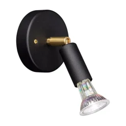 Örsjö Star 1 tak-/vägglampa, hårdkablad, svart