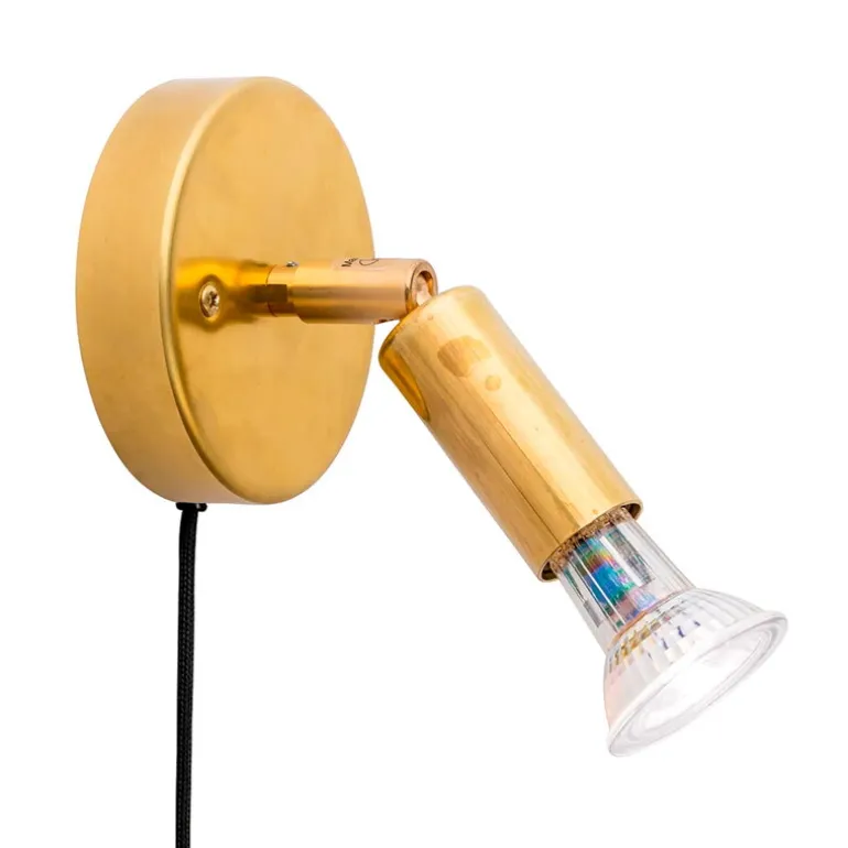 Örsjö Star 1 vägglampa, mässing