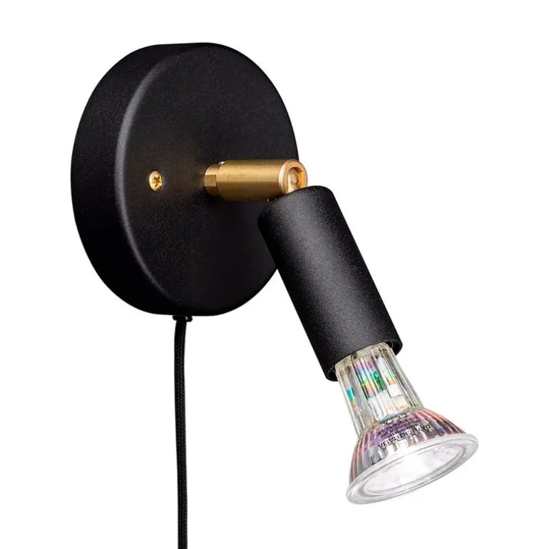 Örsjö Star 1 vägglampa, svart