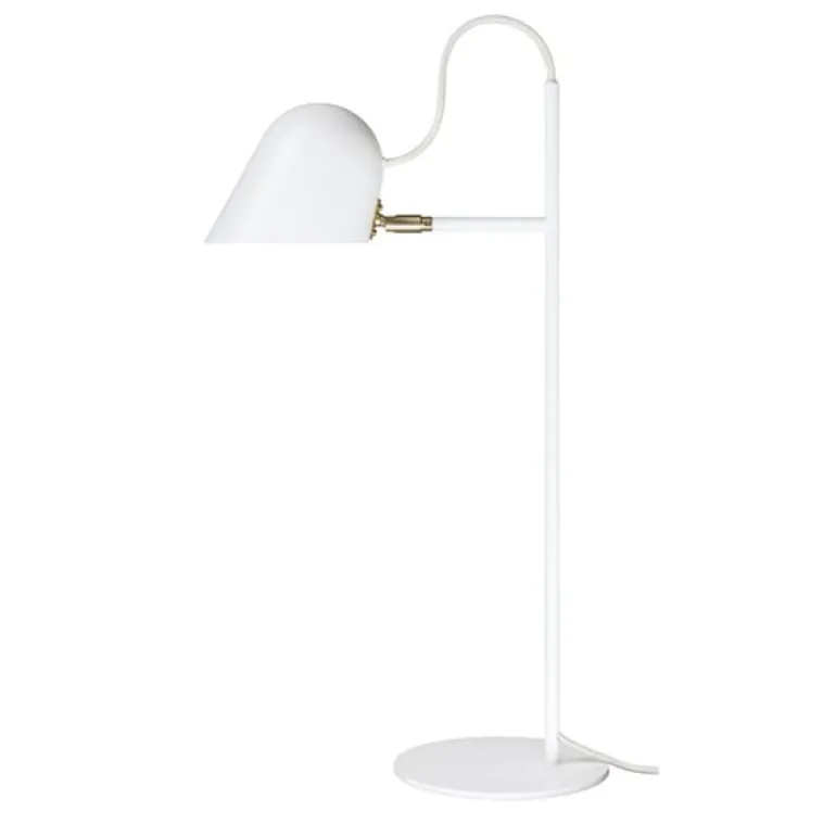 Örsjö Streck bordslampa, vit - mässing