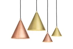 Örsjö Tratten pendellampa, liten, mässing