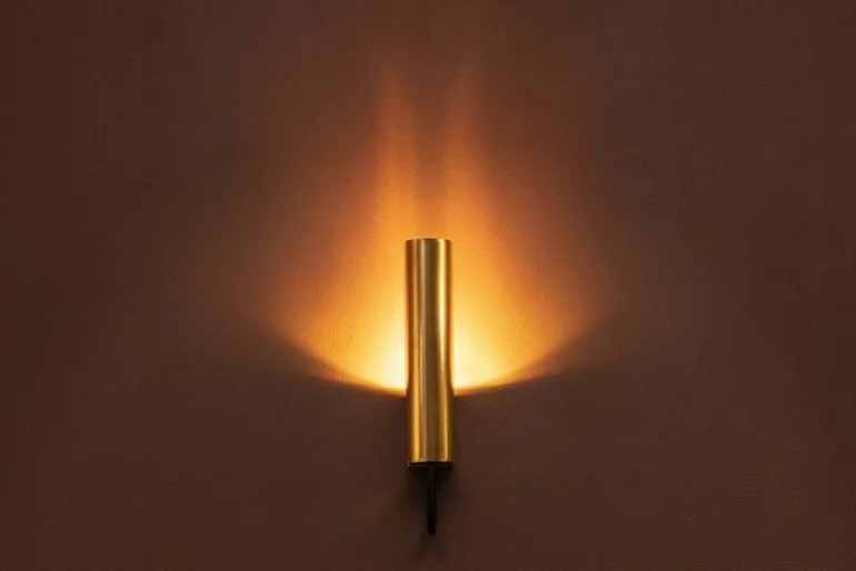 Örsjö Visir vägglampa, fast installation, koppar