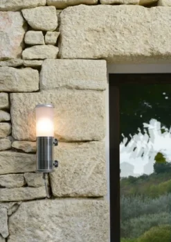 Sammode Bendz vägglampa, rostfritt stål