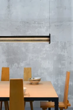 Sammode Quadratube P1 pendellampa, 1300 mm, champagne