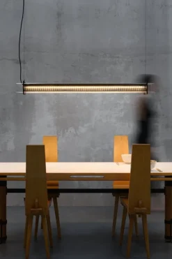 Sammode Quadratube P1 pendellampa, 1300 mm, champagne