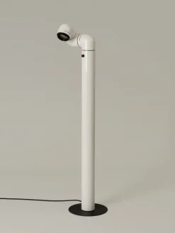 Santa & Cole Tatu Pie golvlampa, vit