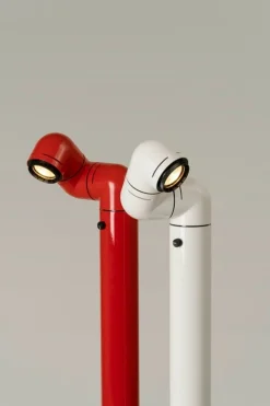 Santa & Cole Tatu Pie golvlampa, röd