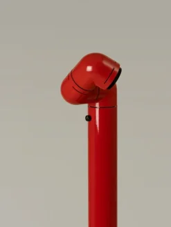 Santa & Cole Tatu Pie golvlampa, röd