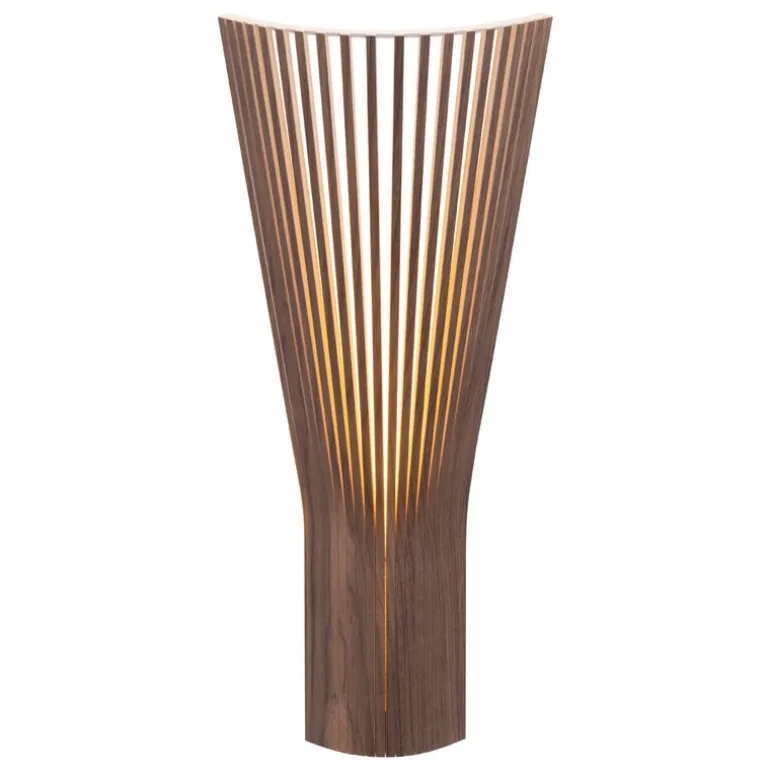 Secto Design Secto 4236 vägglampa för hörn, 60 cm, valnöt