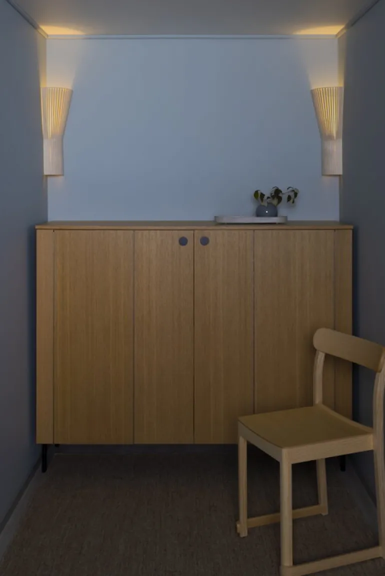 Secto Design Secto 4237 vägglampa för hörn, 45 cm, vit