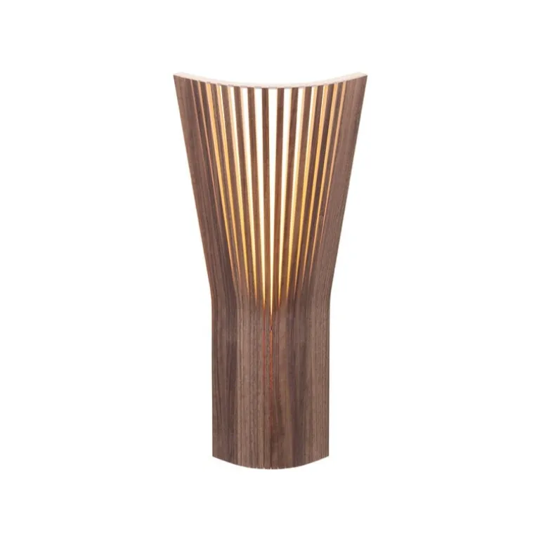 Secto Design Secto 4237 vägglampa för hörn, 45 cm, valnöt