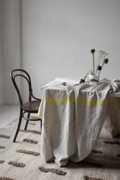 Sera Helsinki Laine knuten matta, off white - brun