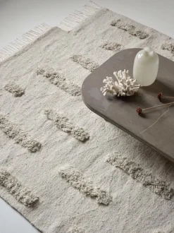 Sera Helsinki Laine vävd matta, off white