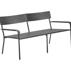 Serax August 2-sitsbänk med ryggstöd, svart