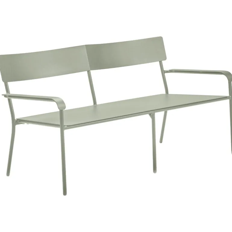 Serax August 2-sitsbänk med ryggstöd, grön