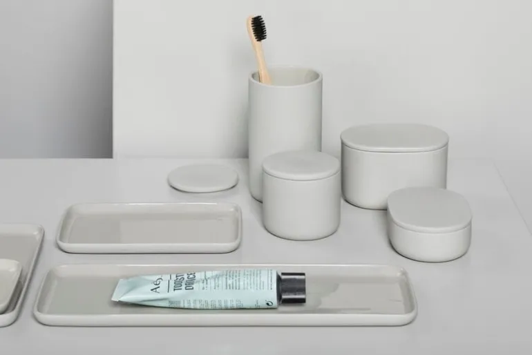 Serax Behållare Cose med lock, oval, L, beige