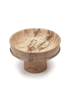 Serax Dune skål, hög, 30,5 cm, brun marmor