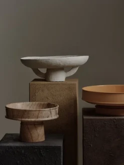 Serax Dune skål, hög, 30,5 cm, brun marmor