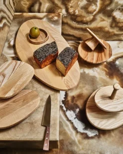 Serax Dune tårtfat 04, låg, 20 x 34 cm, ask